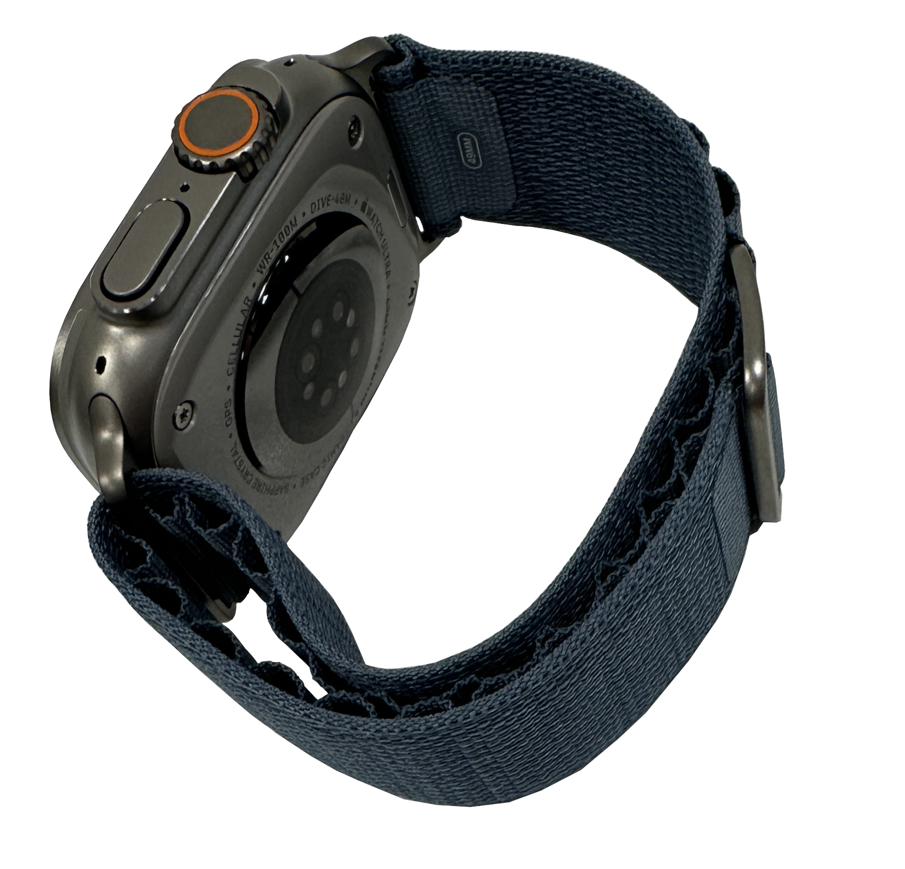 Apple Watch Ultra 3 - 49 mm - Titan Natur - Alpin Loop - Stoff - Hellblau  - Bandgröße S
