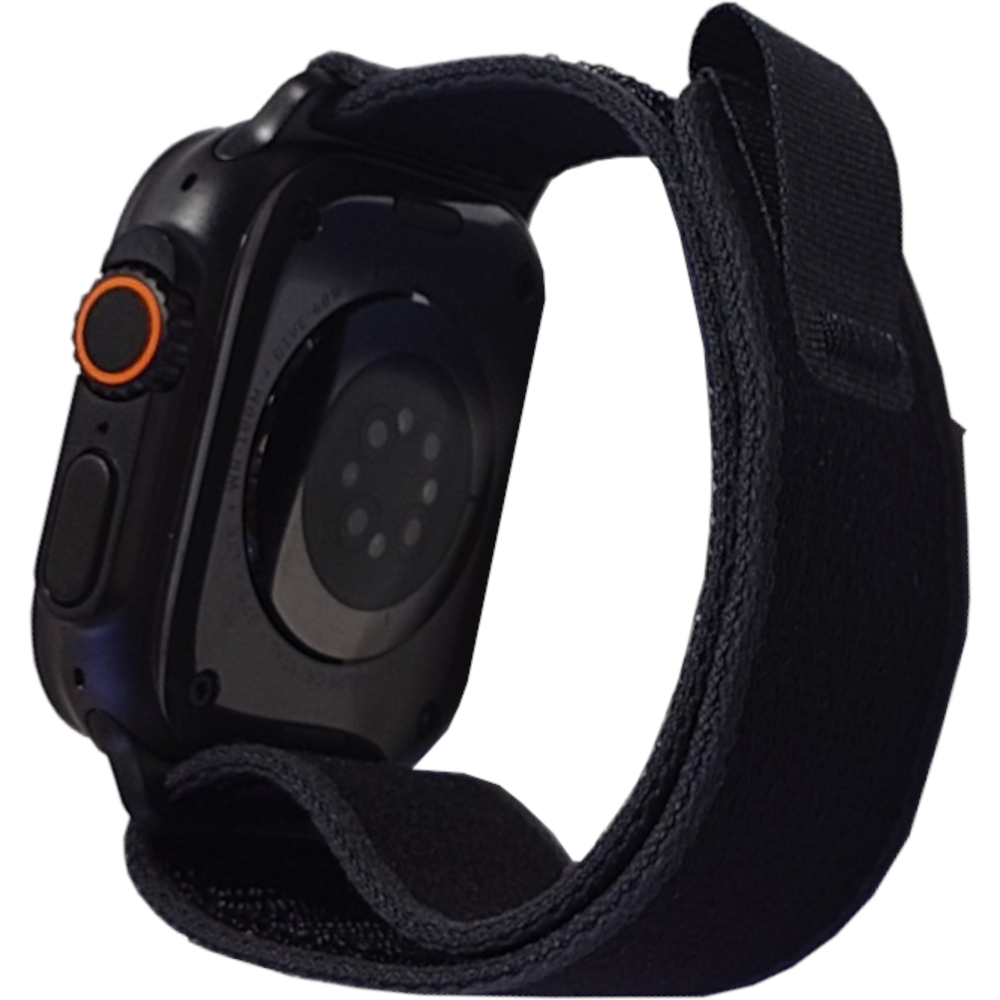 Watch Ultra 2 - 49 mm - Titan  Schwarz - Trail Loop - Stoff - Schwarz  - Bandgröße S/M